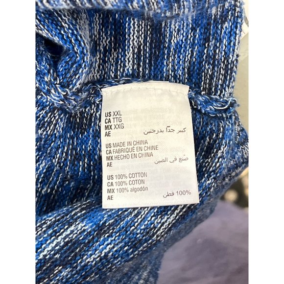 Karen Scott Crewneck Pullover Sweater Women XXL Blue Space Dyed Relaxed Winter - Picture 8 of 10